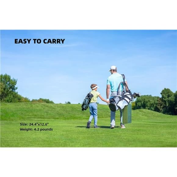 2-in-1 Golf Training Mat for Swing Detection,  Anti-Slip Base Golf Hitting Mat - Picture 5 of 7